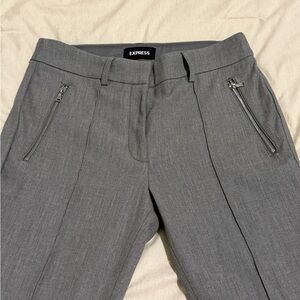 Express Charcoal Trousers with zipper embellishment pockets NWOT size 6